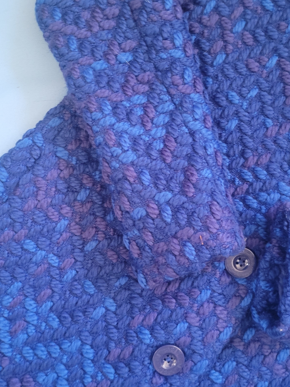 Desigual Women's Blue Textured Button-Front Coat - Picture 7 of 15
